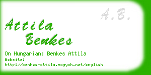 attila benkes business card